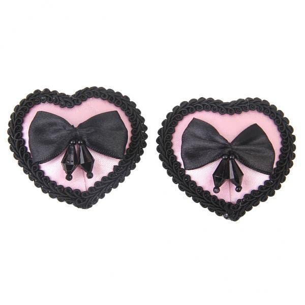 ecomistiq BNF®5xWomen's Reuseable Heart Bowknot Covers Breast Stickers Pink and Black|Clothing Shoes & Accessories | Womens Clothing | Sleep | Breast Forms Enhancers-picture-11