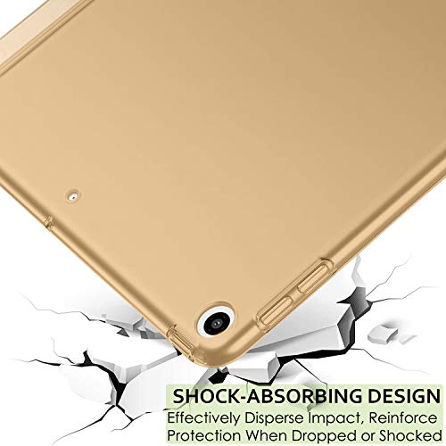 Image of DuraSafe Cases for iPad 10.5 Inch Air 3rd Generation [ Air 3 2019 ] A2152 A2123 A2153 MUUL2HN /A MUUK2HN /A MUUJ2HN /A MV172HN /A PC Lightweight Smart PU Leather Protective Hard Back Cover - Gold