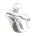 Englischer Pferdesattel Sterling Silber Charm .925 x 1 Reitanhänger