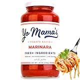 Yo Mama's Foods Keto Marinara Pasta and Pizza Sauce - Pack of (1) - No Sugar Added, Low Carb, Low Sodium, Gluten Free, Paleo Friendly, and Made with Whole, Non-GMO Tomatoes