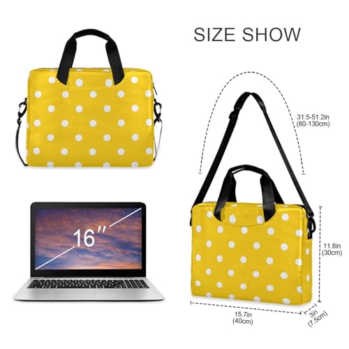 Funda para portátil con asas y correa 15.6" amarilla miniatura 5