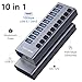 ACASIS Powered USB Hub,10 Ports USB 3.1 Hub with 10Gbps Data Speed, Individual On/Off Switches, 12V4A 48W Power Adapter, USB Hub 3.1 Powered for MacBook, Mac Pro/Mini, Surface Pro Laptop/PC