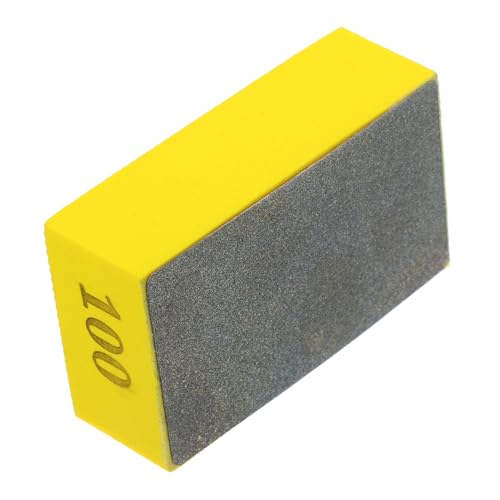 Cabilock Ergonomic Hand Polishing Pad 100 Grit Emery Diamond Sanding Block for Deburring