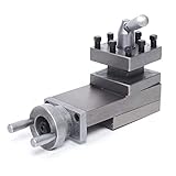 Lathe Tool Holder Post, WM180V Metal Lathe Cross Slide and Tool Holder Compound Lathe Parts, Quick Change Tool Post Holder, Center Height 47MM Groove Height 16MM