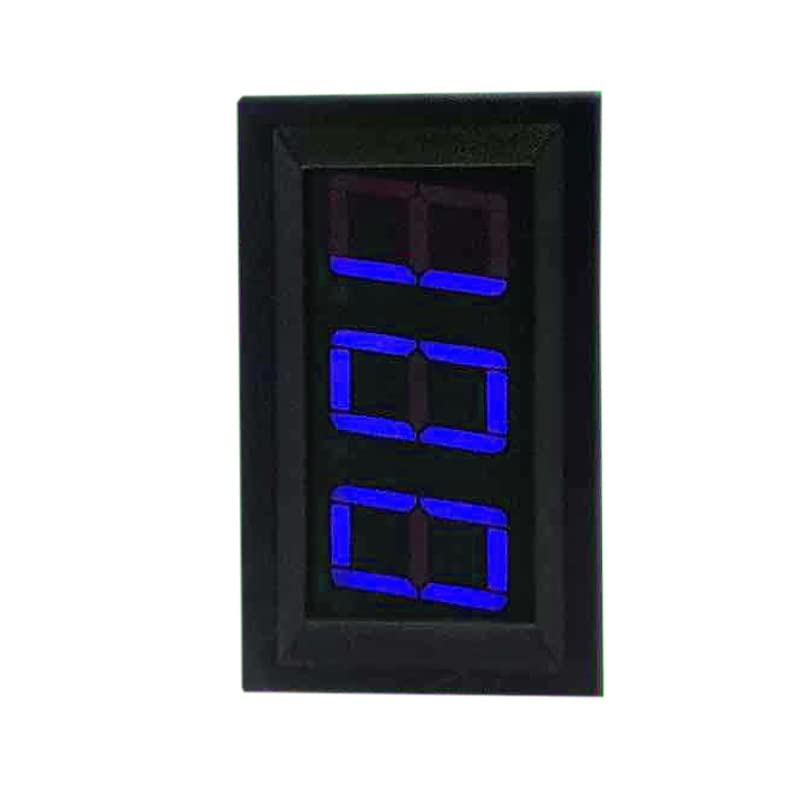 Generic 0.56 Inch Easy Install 0-100V Digital High Voltage Tester for Plastic DIY Enthusiasts (BLUE)