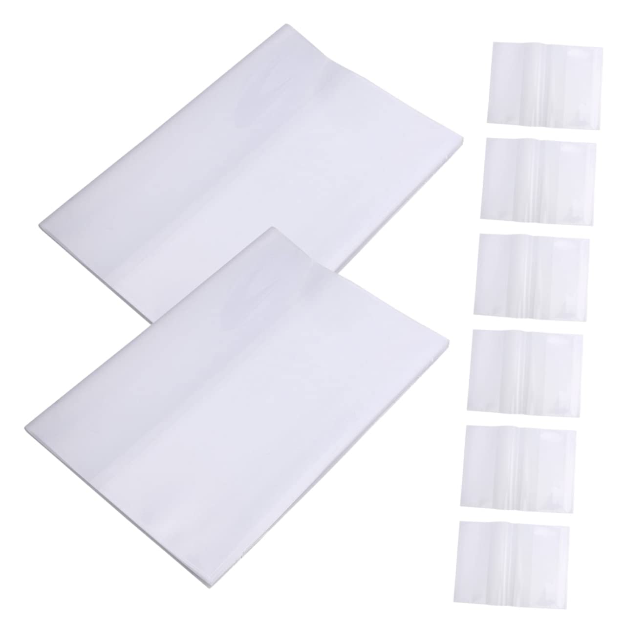 Lurrose 100piezas Funda De Libro Transparente y Resistente Al Agua De Libros Para Escuelas y Proyectos De Arte Instalación Fácil Cubierta Reutilizable y Práctica