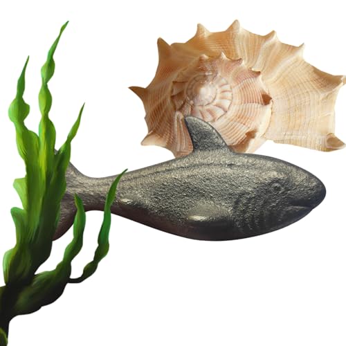 ZZYYZZ 47インチ x 17インチ メタルフィッシュウォールアート 魚の群れ