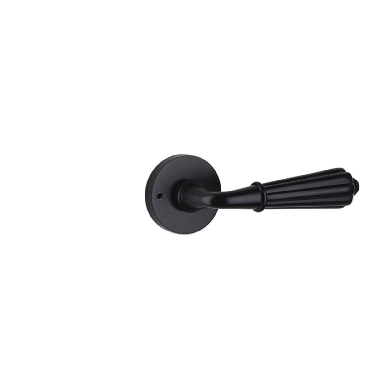 NYRXRYTCA Black Door Lock Simple American Style Indoor Bronze Door Lock European Style Bedroom Wooden Door Silent Magnetic Split Lock(Black bathroom lock)