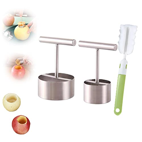 Stainless Steel Multifunction Apple Pear Core Separator Kitchen Tool, Durable Apple Corer Remover, Apple Corer Tool, Fruit & Vegetable Tools Easy To Use (Large+Small)