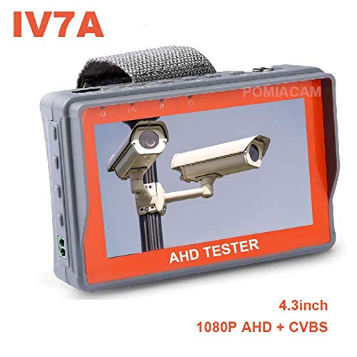 POMIACAM CCTV Tester Monitor 2-IN-1 Wrist HD 1080P AHD Analog Camera Tester Camera Monitor (IV7A)
