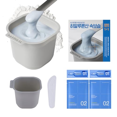 Image of Mediheal Derma Modeling Pack (Hyaluronate)*2 - Deep Hydrating For Moist Skin - Easy DIY Home Spa Kits, Hydrating Icy Jelly Mask For Skin Refreshment