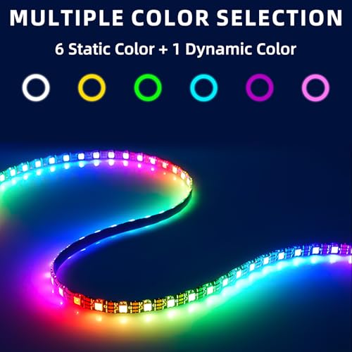 FENCHILIN Espejo Maquillaje con Luz 58x46cm Barra de Luz RGB Espejo de Maquillaje con 3 Colores Regulable Espejo Táctil Inteligente para Escritorio Montaje en Pared Cristal Templado Blanco - imagen 2