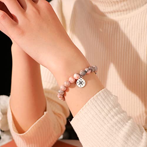 Image of Joycuff Graduation Gifts for Her Him Class of 2026 Graduation Bracelets Inspirational Graduation Compass Bracelet for Women College Graduation Gift for Him Her