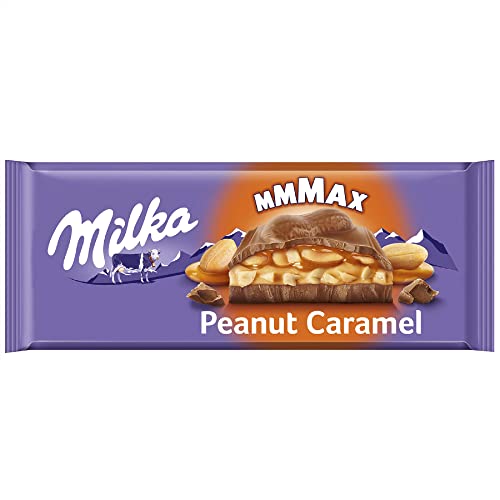 Barra de chocolate con leche de caramelo de maní | Milka | Caramelo De Maní Mmmax | Peso total 276 gramos