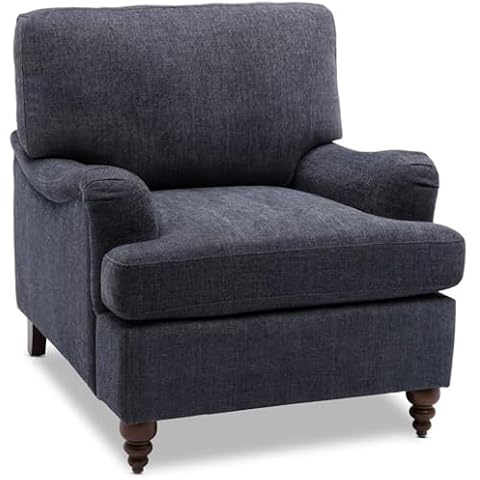 Comfort Pointe Clarendon Navy Blue Polyester Fabric Upholstered Transitional Arm Chair Cover