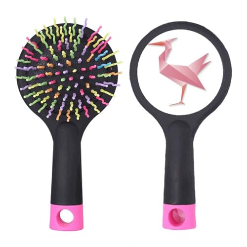 Brosse à cheveux démêlante anti-tiraillement à coussin géométrique origami