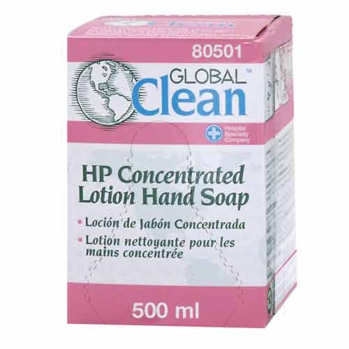 Hospeco Global Clean 80501 Pink High Performance Concentrated Lotion Hand Soap, 500 mL (Case of 18)