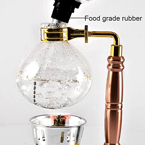 FFFHYIZH Siphon-Kaffeemaschine, Siphon-Kaffeemaschine-Set, Kaffee-Siphon-Siphon, Verbrühschutz für 5 Tassen, Vakuum-Kaffeemaschinen, Schwarz 3 FFFHYIZH Siphon-Kaffeemaschine, Siphon-Kaffeemaschine-Set, Kaffee-Siphon-Siphon, Verbrühschutz für 5 Tassen, Vakuum-Kaffeemaschinen, Schwarz