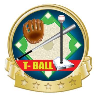 Crown Awards T-Ball Banner Pin, Gold T-Ball Pins, 5 Pack Prime