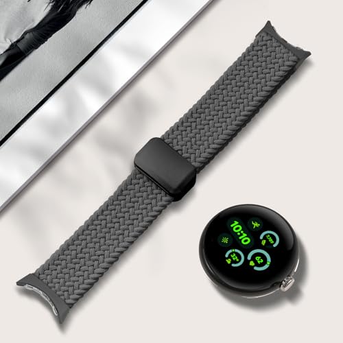 Correa de nylon trenzado magnético para Google Pixel Watch 41mm miniatura 4