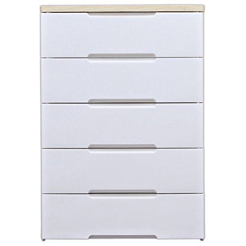 Amazon｜アイリスオーヤマ チェスト 木天板 完成品 5段 幅80.5cm