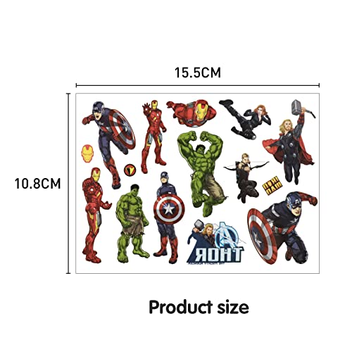 8 Sheets Superhero Temporary Tattoos Stickers For Kids Boys Girls Birthday Party Supplies Favors #TOP2