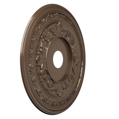 Image of 22 inchOD x 3 1 /2 inchID x 1 inchP Baltimore Thermoformed PVC Ceiling Medallion (Fits Canopies up to 7 3 /4 inch), Metallic Copper