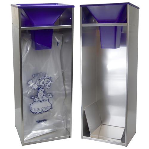 8 LB - 20 LB Ice Bagger, Ice Bag Filler Stand, Ice Bagger for Ice Machine, Perfect for 8lbs - 20lbs Ice Bags on Plastic or Metal Wicket - Designed for Convenience Store Owners - by Interplas