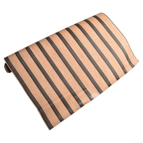 DAZZLEEX Pelar de listones de madera y decoración de pared, tamaño 45 cm x 10 m, aplicación sin esfuerzo en superficies lisas (rejilla de roble)