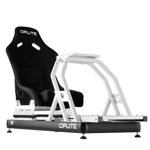OPLITE - Cockpit R8 Fury White - Cockpit professionnel pour Simulation de Course Pilotage Simracing