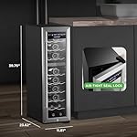 NutriChef PKCWCDS248.5 Chilling Refrigerator Cellar-Dual-Zone Wine Cooler/Chiller, Digital Touch Button Control with Air Tight Seal, Contains Placement for Standing (24 Bottle Storage Capacity), Black - Image 5