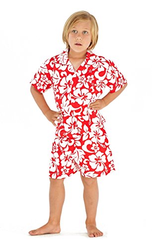Image of Boys' Aloha Luau Shirt Cabana Set in Signature Prints | 100% Cotton; Button Front Shirt; Signature Tropical Prints; Lightweight Comfort; Vacation Ready