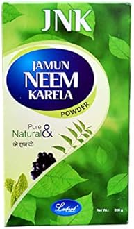 Geofit Jamun Neem Karela Powder - 200g (Pack of 2 | Helps Control Blood Sugar Level & Reduces Bad Cholesterol | Maintain Sugar Level | Enriched with Neem, Jamun & Karela Herbs