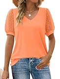 Aokosor Trendy Tops for Women 2025 Going Out Summer Spring Travel Clothes Peach Fuzz M