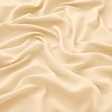VACVELT Champagne Chiffon Fabric by The Yard, 60 Inch Wide Chiffon Sheer Fabric Bolt Wedding Draping Fabric, Soft Chiffon Fabric for Wedding Arch Draping Backdrop, Party Decoration (Pre-Cut, 1 Yard)