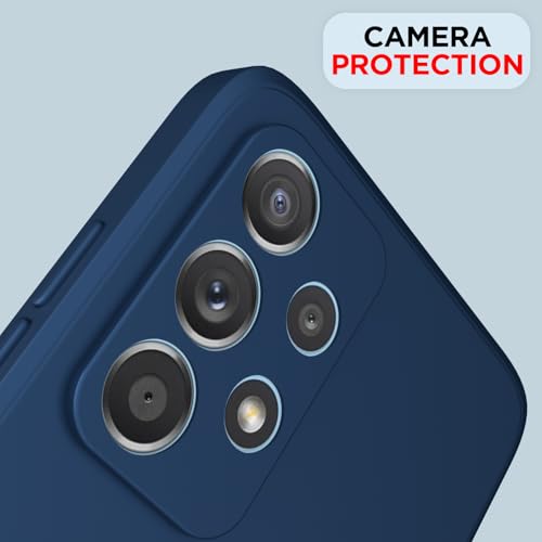 Image of Outlouders Back Cover for Samsung Galaxy A52 / A52s 5G | Camera Protection | Durable Soft Matte Silicone Bumper Case (Blue)