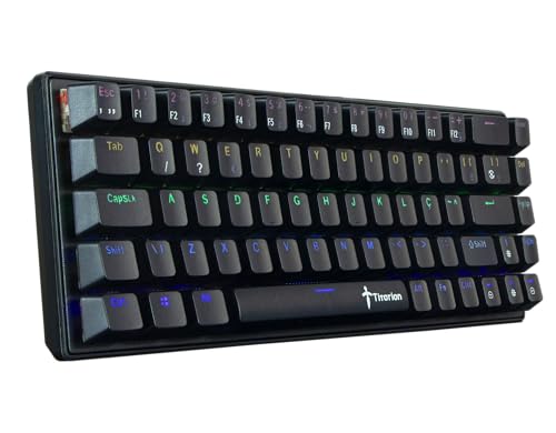 Teclado Mecânico Gamer 60% Computador Rgb Hot Swap Usb Pc Português Brasil