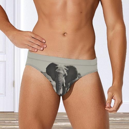 Vintage Elephant Mens Swim Briefs Quick Dry Triangle Trunks Swimsuit Swimming Bikini Swimwear4