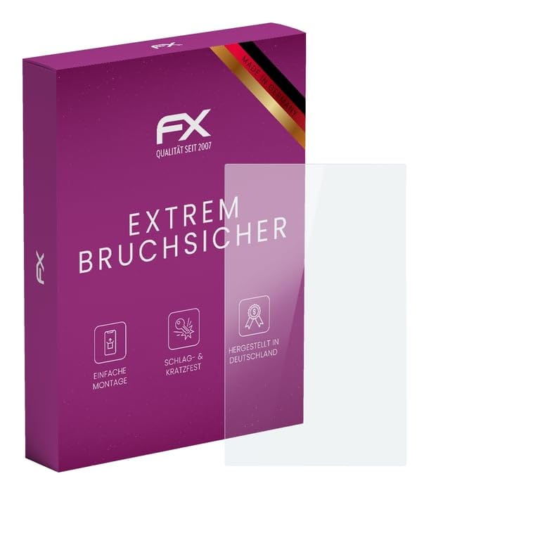 atFoliX Plastic Glass Protective Film compatible with JVC KW-M875BW Glass Protector, 9H Hybrid-Glass FX Screen Protector