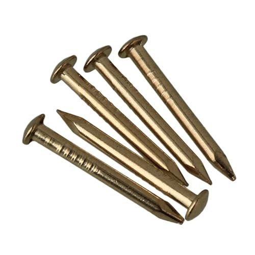 BUUV Antique Pure Copper Furniture Miniature Nail con cabeza redonda 8-12mm pack de 100 (Color : 12mm x 1.5mm)(12mm X 1.5mm) miniatura 3