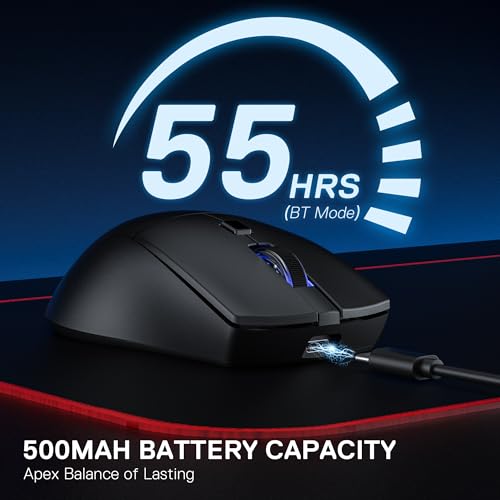 Image of Redragon M618 LIT Wireless Gaming Mouse, 10000 DPI Optical Ergonomic Mouse with 6 Programmable Buttons, 70G Ultra Lightweight, Software Supports DIY Keybinds