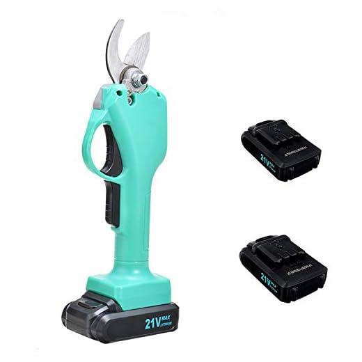 Electric Pruning Shears Garden Tools Tree-shaped Cordless Pruning Shears Branch Cutting Mower Mower Grafting Tool Carbon Steel Electric Scissors Cutting Diameter 30mm with 2 PCS Battery with LED