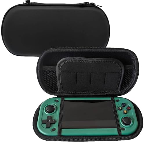 Carrying Case for R43S Handheld Game Console, Travel Storage Bag PU Hard Shell Protective Cover Portable Organizer Holder for R43S Game Console Accessories image 5