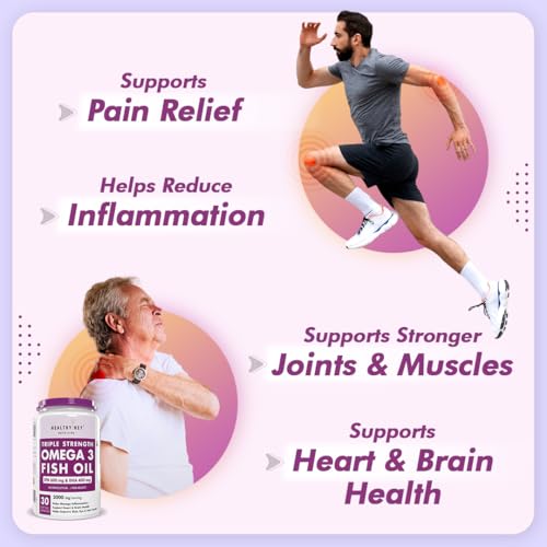 Image of HealthyHey Nutrition Triple Strength Fish Oil - Omega 3 (2000 Mg) Burpless - 30 Softgels (600 EPA & 400 DHA)