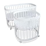 Cuna para bebé 7 en 1, 1 juego completo/haya, 7 variantes,