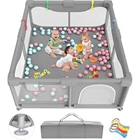 Valquid Baby Playpen, 180X150cm Extra Large Play Pen Babies and Toddlers with Impact Foam and Breathable Mesh, All-Around Safety for Baby, Perfect for Indoor & Outdoor