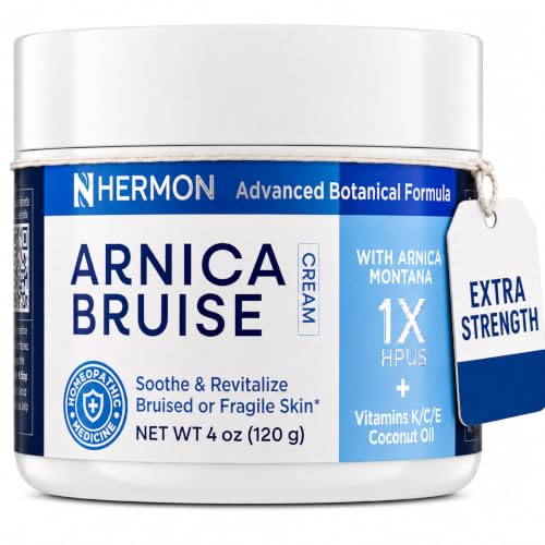 Hermon Arnica Bruise Cream with Vitamin K: Extra Strength for Thin Skin &amp; Seniors (4 Fl Oz (Pack of 1))