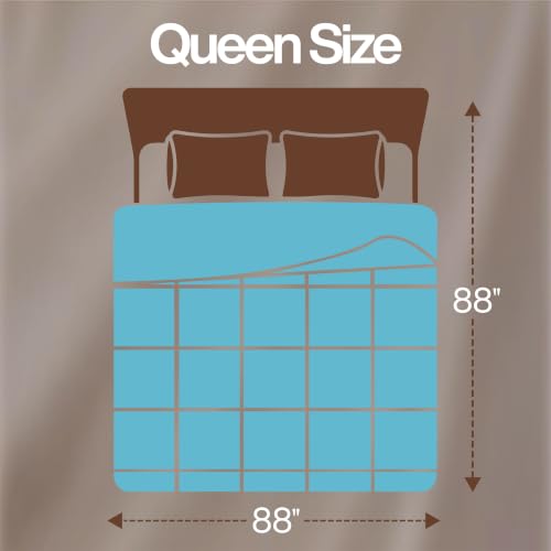 Image of Utopia Bedding Queen Comforter, Duvet Insert, Aqua, 88 x 88 Inches