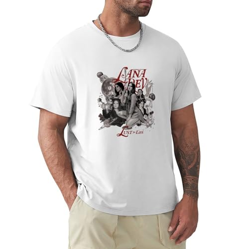 Lana-Del-Rey - Camiseta unisex para hombre, color blanco, Blanco, L