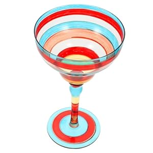 DEARMAMY Handbemaltes Buntes Margaritaglas